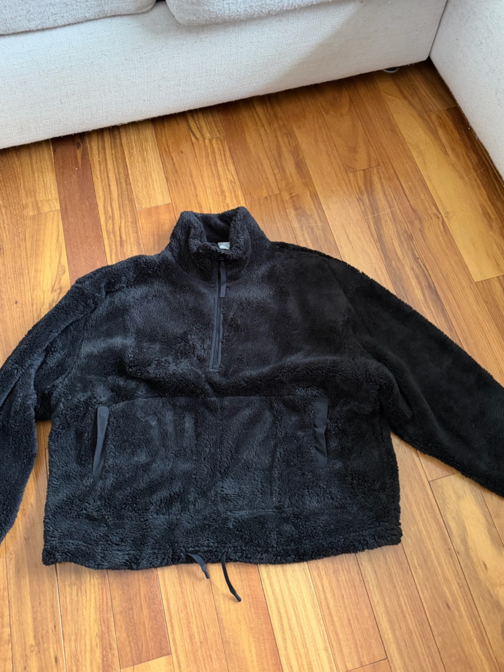 Target- all in motion Cozy Black Sherpa Half-Zip Fleece Pullover